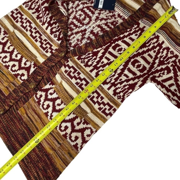 Lucky Brand brown and red oversized cardigan NWT small - Picture 6 of 10